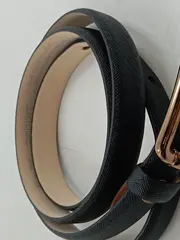 Vorschaubild 3 von Damen Gürtel Leder Schwarz Roségold Schnalle Gr. 85 Elegant