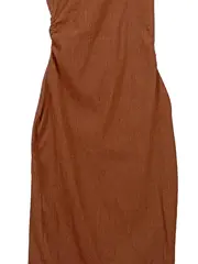 Vorschaubild 2 von Damen Maxikleid Gr. 36/S Braun Langarm Freizeitkleid