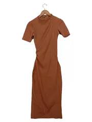 Vorschaubild 1 von Damen Maxikleid Gr. 36/S Braun Langarm Freizeitkleid