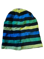 Vorschaubild 1 von Kinder Mütze gestreift Mehrfarbig Beanie Casual Polyester