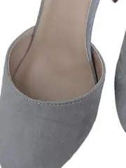 Vorschaubild 5 von Damen Pumps Elegant Grau Gr. 38 mit Blockabsatz & Knöchelriemen