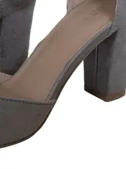 Vorschaubild 7 von Damen Pumps Elegant Grau Gr. 38 mit Blockabsatz & Knöchelriemen