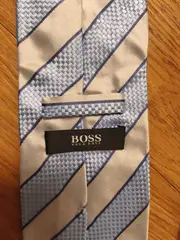 Vorschaubild 3 von Krawatte Herren Seide Blau Gestreift Business Elegant 143cm