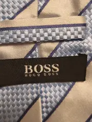 Vorschaubild 4 von Krawatte Herren Seide Blau Gestreift Business Elegant 143cm