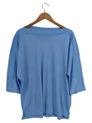 Vorschaubild 1 von Damen Pullover Shirt Blau Rippstrick Gr. XL 42