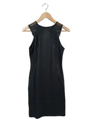 Vorschaubild 2 von Damen Freizeitkleid Schwarz Spitze Gr. 36/S Elegant Party Midikleid