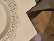 Vorschaubild 2 von Kuchenplatte Weiß Metall Klassisch Servierplatte Kuchenteller