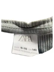 Vorschaubild 2 von Mädchen Langarmshirt Rüschen Gr. 140 Grau Rippstrick Baumwolle