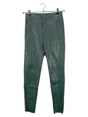 Vorschaubild 1 von Damen Kunstleder Leggings Gr. S Grün Modisch Hose