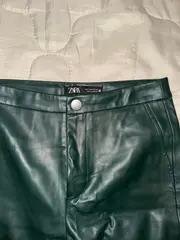 Vorschaubild 3 von Damen Kunstleder Leggings Gr. S Grün Modisch Hose