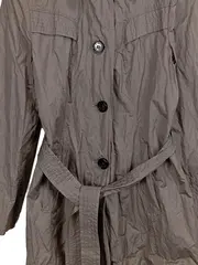 Vorschaubild 2 von Damen Trenchcoat Leichte Jacke Gr. 38 Grau Taupe mit Gürtel