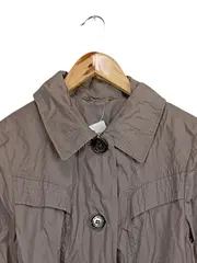 Vorschaubild 3 von Damen Trenchcoat Leichte Jacke Gr. 38 Grau Taupe mit Gürtel
