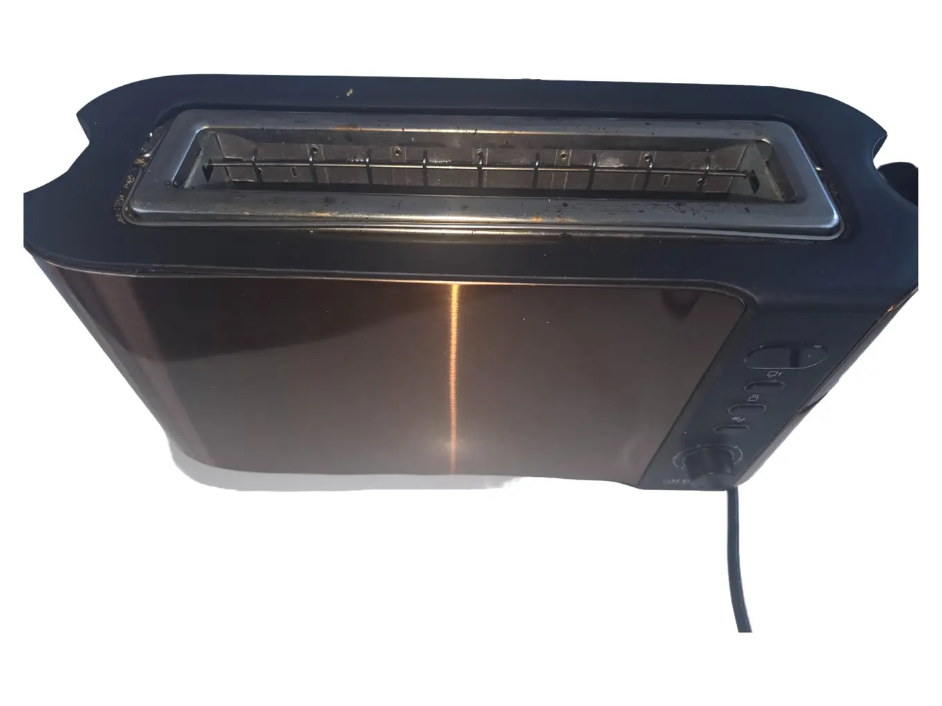 ARENDO 305299 Langschlitz Toaster 1000W Schwarz Kupfer Brot Toastautomat