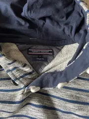 Vorschaubild 4 von Herren Hoodie Pullover Gestreift Kapuze Gr. S