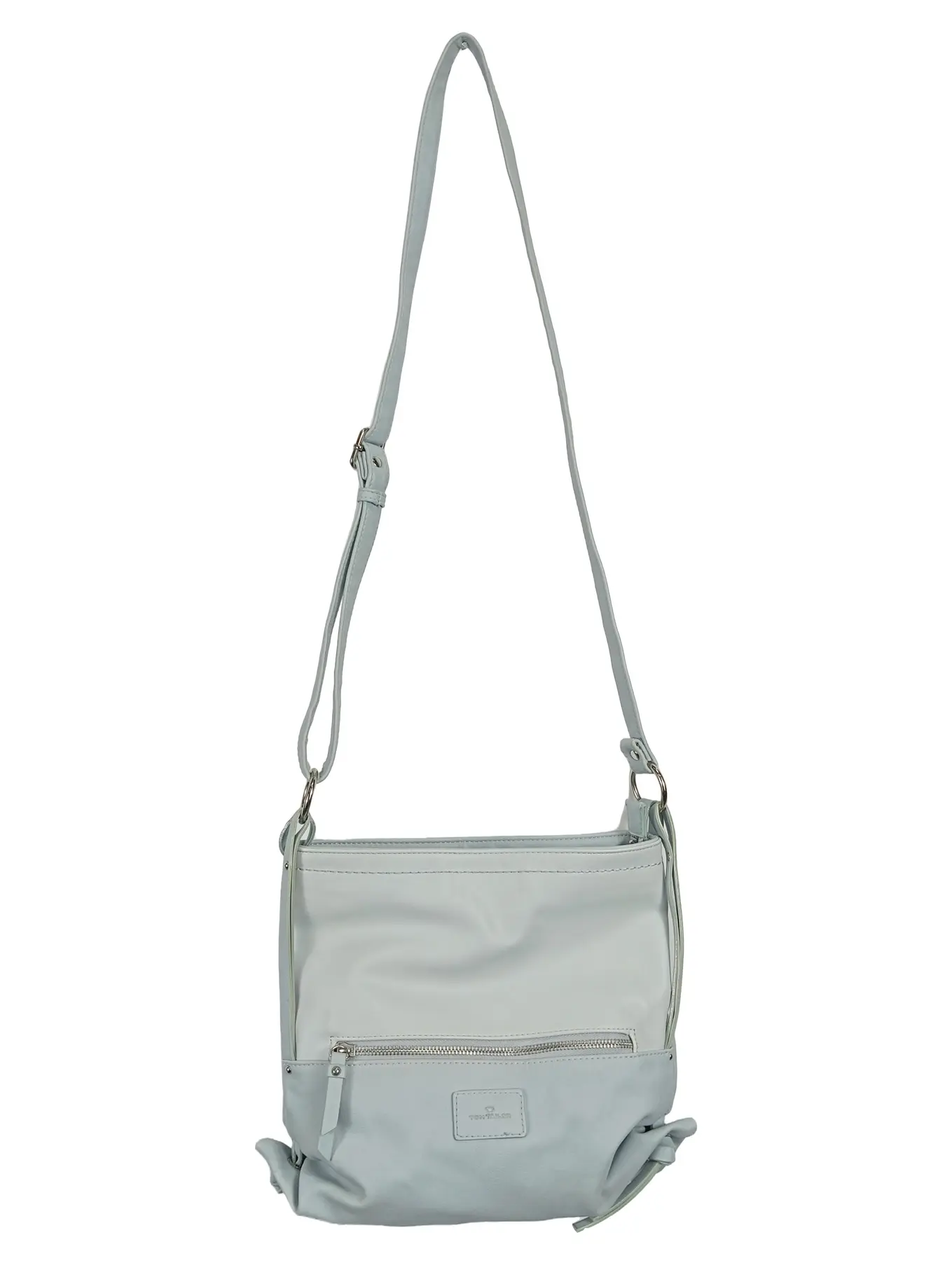 TOM TAILOR Damen Umhängetasche Leder Blau Casual Schultertasche