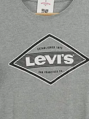 Vorschaubild 2 von Kinder Langarmshirt Gr. 152 Grau Casual Strukturmuster