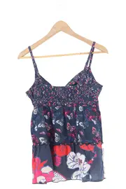 Vorschaubild 2 von Damen Top Gr. 36/S Mehrfarbig Blumen Schmetterlinge Bohème Casual