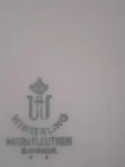 Vorschaubild 3 von Marktleuthen 6 Essteller Porzellan Goldrand Sechseckig Bavaria