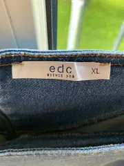Vorschaubild 4 von EDC Damen Jeanskleid Blau Gr. XL Casual Baumwolle