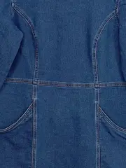 Vorschaubild 2 von EDC Damen Jeanskleid Blau Gr. XL Casual Baumwolle