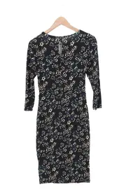 Vorschaubild 2 von Damen Freizeitkleid Gr. 32/XXS Blumenmuster Mehrfarbig Midikleid