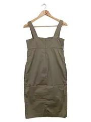 Vorschaubild 2 von Damen Etuikleid Gr. 34/XS Beige Klassisch Elegant Baumwolle Business