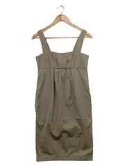 Vorschaubild 1 von Damen Etuikleid Gr. 34/XS Beige Klassisch Elegant Baumwolle Business