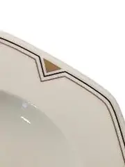 Vorschaubild 2 von Valentino Suppenteller Porzellan Elegant Geometrisch Weiß 22cm