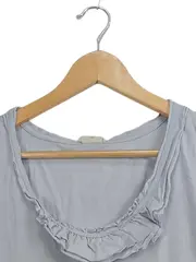 Vorschaubild 3 von Damen T-Shirt Gr. 38/M Blau Feminin mit Rüschenkragen