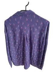 Vorschaubild 2 von EDC Damen Hemdbluse Blau Flamingomuster Gr. 40;L Viskose