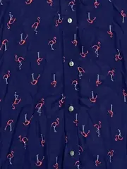 Vorschaubild 3 von EDC Damen Hemdbluse Blau Flamingomuster Gr. 40;L Viskose