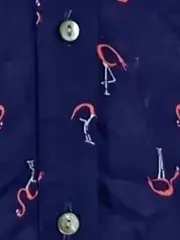 Vorschaubild 5 von EDC Damen Hemdbluse Blau Flamingomuster Gr. 40;L Viskose