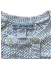 Vorschaubild 6 von Baby Strickjacke Gr. 62 Beige Gestreift Baumwolle Langarm