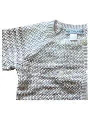 Vorschaubild 5 von Baby Strickjacke Gr. 62 Beige Gestreift Baumwolle Langarm
