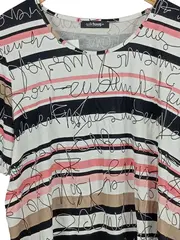 Vorschaubild 3 von GOLLEHAUG Damen T-Shirt 44 XXL Mehrfarbig Gestreift Schriftzug Casual
