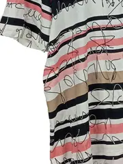 Vorschaubild 4 von GOLLEHAUG Damen T-Shirt 44 XXL Mehrfarbig Gestreift Schriftzug Casual