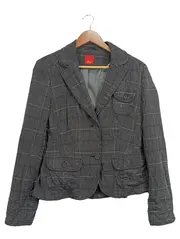 Vorschaubild 1 von Damen Blazer Sakko Gr. 38 Grau Kariert Business