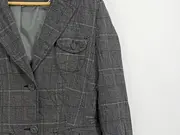 Vorschaubild 3 von Damen Blazer Sakko Gr. 38 Grau Kariert Business
