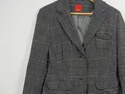 Vorschaubild 5 von Damen Blazer Sakko Gr. 38 Grau Kariert Business