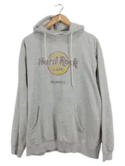 Vorschaubild 1 von Herren Kapuzenpullover Hoodie XL Grau Logo-Print Casual