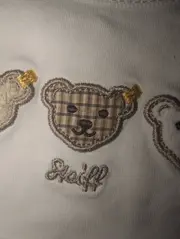 Vorschaubild 3 von Langarmshirt Baby Gr. 68 Weiß Teddybär Stickerei Baumwolle