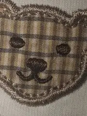 Vorschaubild 4 von Langarmshirt Baby Gr. 68 Weiß Teddybär Stickerei Baumwolle