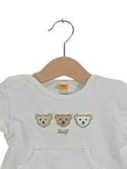 Vorschaubild 2 von Langarmshirt Baby Gr. 68 Weiß Teddybär Stickerei Baumwolle