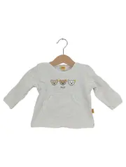 Vorschaubild 1 von Langarmshirt Baby Gr. 68 Weiß Teddybär Stickerei Baumwolle