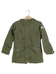 Vorschaubild 1 von WILD N' ROUGH Kinder Parka Jacke Gr. 104 Oliv Baumwolle Kapuze