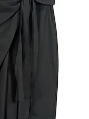 Vorschaubild 2 von Damen Stoffhose Elegant Schwarz L/40 Business Schleife Raffung