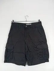 Vorschaubild 2 von Herren Cargo Shorts Schwarz Gr. W30 Baumwolle Freizeit