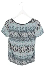 Vorschaubild 1 von Damen Top Gr. 34/XS Mehrfarbig Tierdruck Kurzarm Viskose