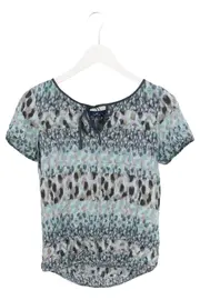 Vorschaubild 4 von Damen Top Gr. 34/XS Mehrfarbig Tierdruck Kurzarm Viskose