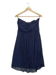 Vorschaubild 1 von Damen Kleid trägerlos Bandeau Blau Pailletten Gr. 38/M NEU
